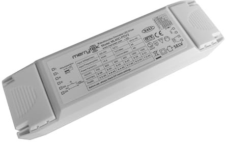 ML40C-PDV2 Merrytek 40W LED-Treiber dimmbar DALI 1-10V Push DIM für LED Beleuchtung Lampe Deckenleuchte Konstantstrom IP20 220-240V Schutz Kurzschluss Überhitzung Flimmerfrei Weiß
