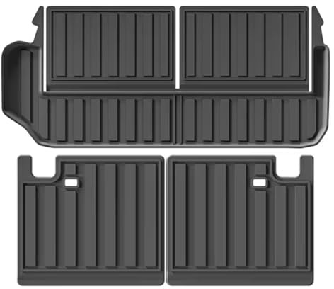 Bandeja Maletero para Toyota para Land para Cruiser para Prado 250 J250 Almohadilla Protectora Respaldo Trasero Revestimiento Carga Asiento 7 Plazas Tapete Maletero(3 xTrunk Mat)