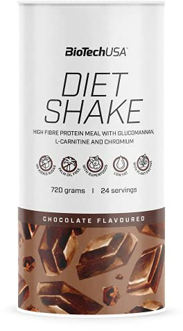 BioTechUSA Diet Shake | hyperprotéiné, pauvre en graisse | avec super-aliments, chrome, glucomannane, L-carnitine | faible taux de sucre, sans huile de palme, 0,72 kg, chocolat_