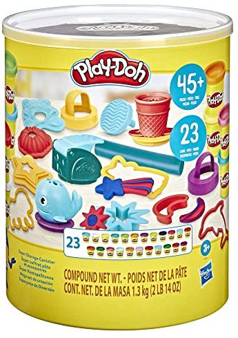 Play-Doh Super boîte de rangement pour enfants de 3 ans et plus avec 48 outils et 23 canettes. Jouet d'art et d'artisanat pour enfants
