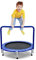 COSTWAY Ø 92cm Mini Trampolin, Fitness Trampolin faltbar, Kindertrampolin bis 150kg belastbar, Gartentrampolin, Indoor- und Outdoortrampolin (Blau)