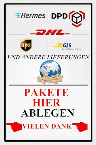 Pakete hier ablegen Bleichschilder, 20cm x 30cm Metallschilder, Lieferung Dekor für die Haustür. Leave Package Here Metal Tin Sign (DE link 2336)