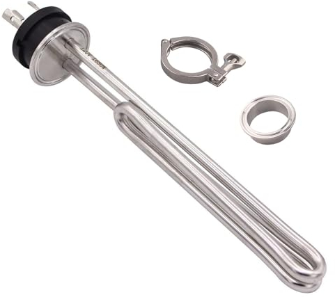 Heating Element Water Heating Element 1.5 Tri-clamp Water Heater Electric Immersion Element With L6/30P Twist Lock Plug (Color : With clamp set, Size : 120V_1500W)