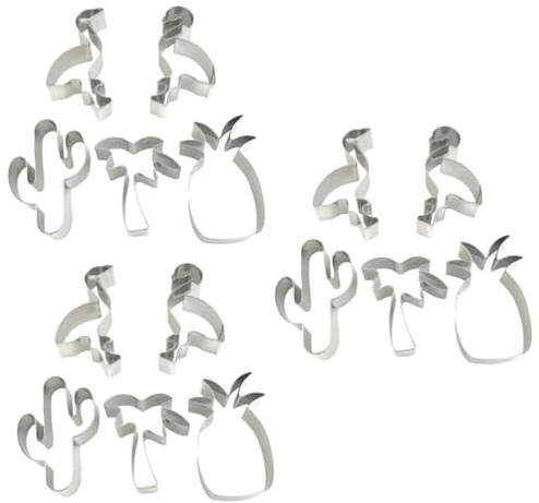 TOPBATHY 15stücke Teiliges Set Ausstechformen Flamingo Kaktus Ananas Für Kekse Fondant Gebäck Und Kreative Backideen Zu Geburtstagsfeiern Weihnachten Und