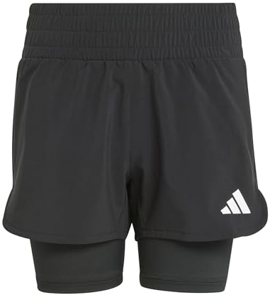 adidas Flickor ALL SPORTS PACER NXT 2IN1 SHORTS, black/white, 13-14 Years