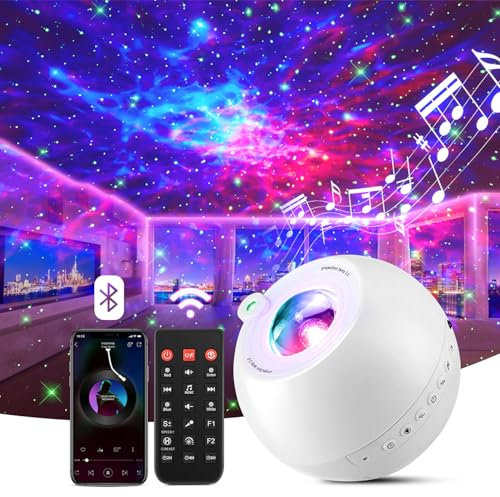 Star Projector, 【105 Effects+Dimmable】 Galaxy Projector Light for Bedroom, 【15 White Noises+Bluetooth】 Galaxy Light, 【Remote+Timer】 Sensory Lights