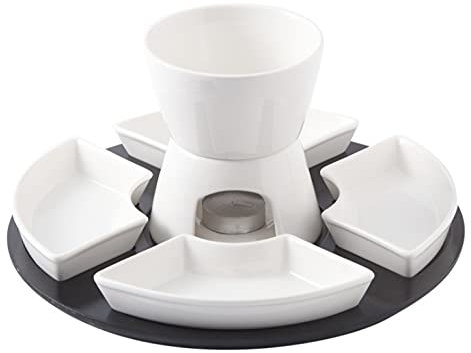 YXUANYZNB Chocolate Fondue Set Melted Chocolate with Plates Ceramic Stainless Steel Forks Easy to use and Long