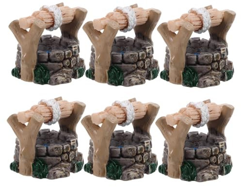 Yardwe 6pièces Ornements De Eau Décoratifs Modèle De Miniature Accessoires De Table pour Jardin Et Bureau