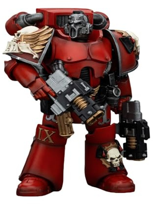 JOYTOY Warhammer The Horus Heresy Blood Angels - Angel's Tears Squad Erelim with Volkite Serpentas 1:18 Scale Action Figure Mecha Joy Toy Collection Model 4.72in