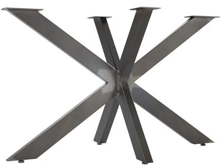 SOTECH Tischgestell Spider/Schwerlast Tisch-Beine Rohstahl lackiert | Höhe: 710 x Breite: 680 x Länge: 1200 mm bis 500 kg Belastbarkeit Tisch-Kufen für DIY-Projekte Esstische
