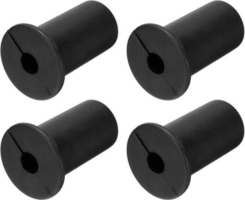 Cable Wall Grommets, 3/4 Inch Silicone Bushing, 4-Pack, Black, 8mm Hole for Ethernet and Power Cables