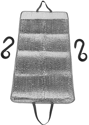 Operitacx Housse pour Unité de Fenêtre en Film D'aluminium Argenté, Pare-soleil Isolant et Bloque Débris, Design Unique pour Protection Extérieure