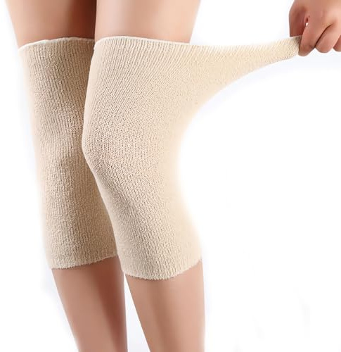 THXFUNAREA 1 Paar knieschoner tanzen Kniewärmer Damen, Knieschoner Tanzen, Gelenkwärmer Knie,kniewärmer kniebandage arthrose Winter Kniewärmerr für Damen Herren Dicke Kniebandage Warme Rutschfest