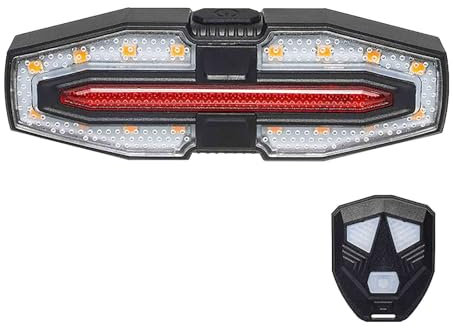 Wireless RC LED Rear Bike Tail Light, Ultra Bright Rear Bike Light, USB Rechargeable Bicycle Taillights, Waterproof Bike Back Light for Cycling Safety Warning Strobe, 3 Light Mode Options (1PC)