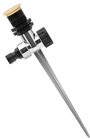 Grass Sprinkler, Hydrospin Garden Sprinkler for Lawns, 2-Piece Set with 20cm Coverage, Ideal for Vegetable Gardens and Flower Beds, Durable Impulse Sprinkler for Even Water Distribution