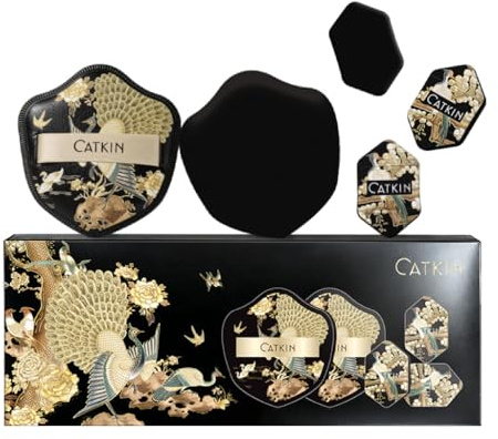 CATKIN 5 Stück Make up Schwamm Set, Bouncy, Superweicher Makeup Sponge Powder Puff Blending Beauty Sponge für Foundation, Flüssigkeit, Creme und Puder, Vegan und Tierversuchsfrei