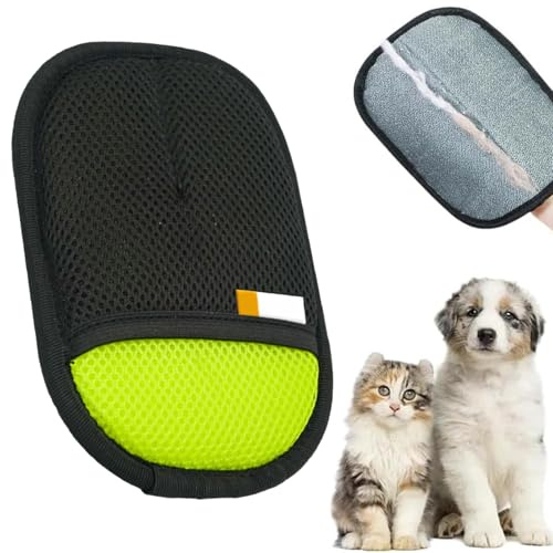 Generisch 2026 Fur Magnet Gloves, Double-Sided for Dogs and Cats, Breathable Pet Hair Remover with Anti-Static Function, Efficient Care Gloves, Cat Hair Remover Glove (Green)