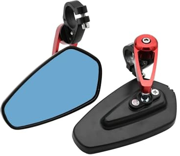Espejos Retrovisores Moto Universal 7 8 22 Mm Espejos Retrovisores Motocicleta Espejo Manillar Barra De Vidrio Azul(Red)