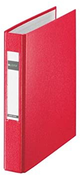 Leitz Ringbuch (A5, PP, 2 Ringe, 25 mm) rot