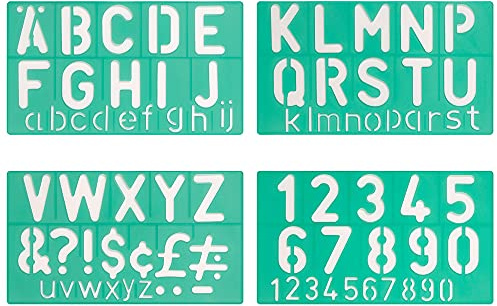 Stencil set, bokstav och siffror, Linex 50 mm schablonset