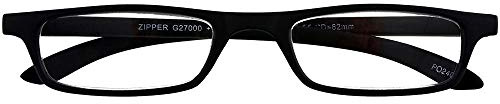 I NEED YOU Lesebrille Zipper / +2.50 Dioptrien / Schwarz | Klassische Fertiglesebrille aus der Zipper-Serie, kompakt und alltagstauglich für unterwegs, Büro und zu Hause geeignet