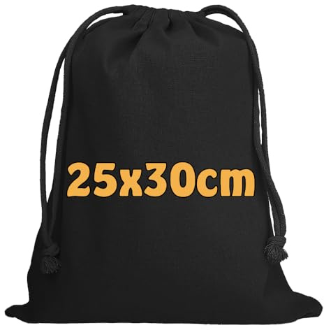 Cottonbagjoe (10, 25, 100, 250) Baumwollbeutel mit Kordelzug 25 x 30 cm – OEKO-TEX® STANDARD 100 Stoffbeutel als Aufbewahrungsbeutel für Reisen, Geschenke & Organisation