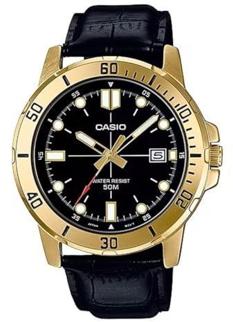 Casio Watch, Black/Gold, 48×42×10.7mm, Strap