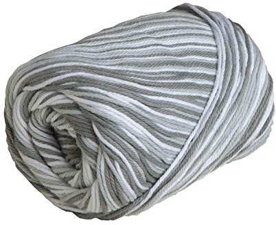 Knit Picks Dishie Multi Worsted Weight 100% Cotton Yarn for Crocheting | 100g of multicolor variegated yarn in Pebble color for dishcloths, machine washable.