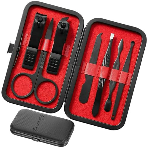 Manicure Set Men Travel Manicure Set Personal Care Kit Nail Clippers Mens Accessories Stainless Steel Nail Clippers Set Pedicure Set Nail Grooming Kit Gift for Men Women Husband Friend Parents