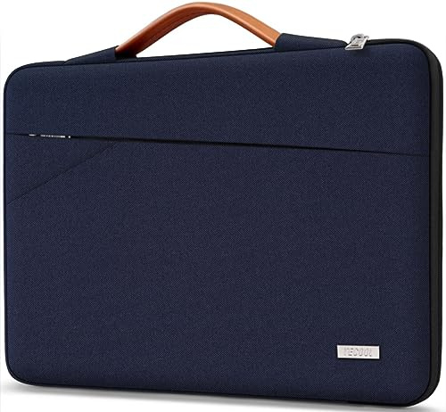 TECOOL 13,3 Zoll Laptoptasche, Laptop Tasche Hülle Tragetasche mit Griff | Wasserdicht Stoßfestes Schutzhülle für 13'' MacBook Neo/Air/Pro, MacBook Pro 14, 13,3'' HP Dell Lenovo, Dunkelblau