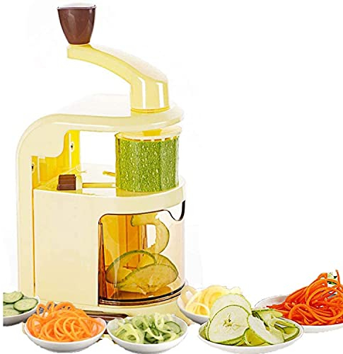 Cortador de verduras en espiral, rallador de cocina 4 en 1 para verduras, espirales, corte de patata, zanahoria, pepino, calabacín en espagueti, rallador manual