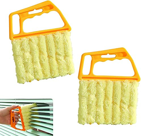 Jalousienreiniger Lamellen, XiXiRan 2pcs 7 Finger Reinigungswerkzeug für Jalousien, Jalousien-Bürste, Reinigungsbürste Fenster, Mini-Blind Reiniger, Fensterbürste, für Fenster Klimaanlage