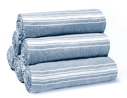 Belizzi Home Peshtemal Turkish Towel - Juego de 6 Toallas de Playa 100% algodón, tamaño Extragrande, 36 x 71 Pulgadas, Toallas de Playa para Adultos, Suaves, duraderas, absorbentes, extragrandes,