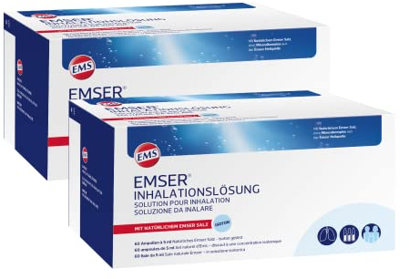 Emser Inhalationslösung mit Natürlichem Emser Salz/Inhalation bei akuten oder chronischen Entzündungen der Atemwege / 120 Ampullen à 5 ml
