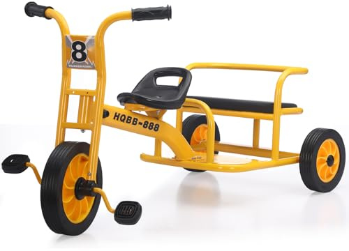 Kids Tricycle for Riders Ages 3-5 Preschool Playground Kids Tricycles, Daycare Toddler Tandem Trike，Children Tandem Bike, Outdoor Playground Equipment Trike