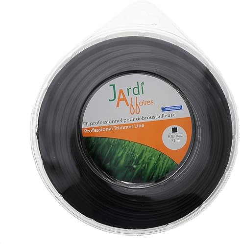 Jardiaffaires Fil pour débroussailleuse Extra Pro Carré qualité Pro 5mm x 17 mètres