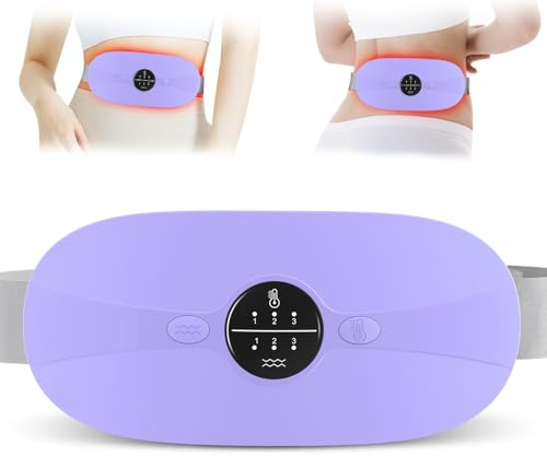 BAMCOO Wärmegürtel perioden Tragbares Heizkissen mit 3 Temperatur Einstellbar und Vibrationsmodi Wärmegürtel