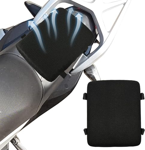 Coussin de siège de moto en gel 3D alvéolé pour moto, coussin d'assise respirant absorbant les chocs pour de longs trajets confortables