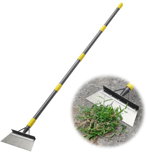 Garden Shovel, Multifunctional Flat Garden Cleaning Tool 163 cm with Adjustable Length Ergonomic Handle, Gardening Scraper Shovels for Weeding, Scraping, Ice Remove