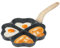 Littleduckling 4-Cup Nonstick Egg Frying Omelette Pan Heart Breakfast Egg Skillet Pancake Pan with Wooden Handle Aluminum Egg Burger Fried Egg Pan for Hobs & Induction(Black)