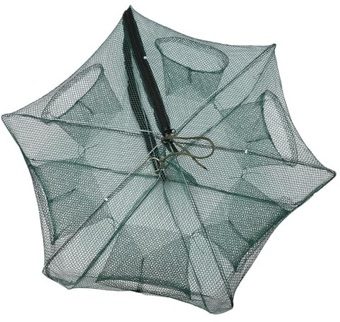 SIXRUN Filet de Pêche Piège Pliable en Nylon, Piège à Poisson pour Attraper du Homard, de L'éperlan, des Ménés, des Crevettes et des écrevisses