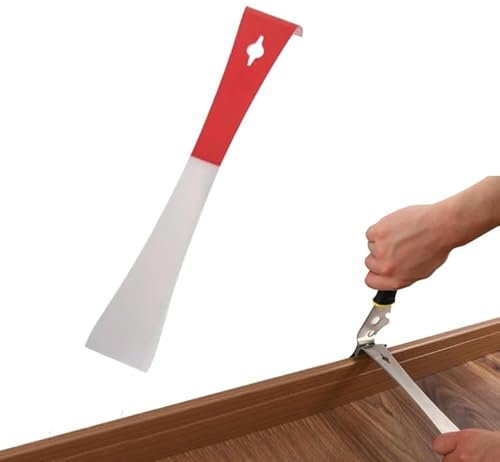 Woodworker's Multi-Purpose Magic, 2024 Upgrade Edelstahl-Hebeleisen-Schaber-Set, Zierleisten-Abzieher für Fußleiste, multifunktionaler Nagelzieher, kleine flache Hebelstange (B)