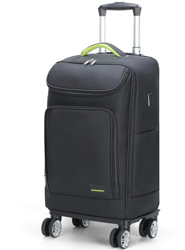 Lekespring PU Leder Wasserdichter Trolley Business Rucksack Mit Abnehmbarem Rollen, Reise Laptoptasche 17,3 Zoll, Handgepäck Flugzeug Zugelassen, Rollkoffer für Herren