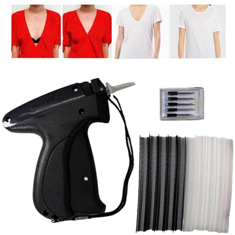 Stitchy Quick Clothing Fixer, Mini Stitch Machine Sewing Quilting Hemming Quick Stitch Tag Tool Fixer for Clothes Fine Stitch Tagging Machine for Clothing (Black)