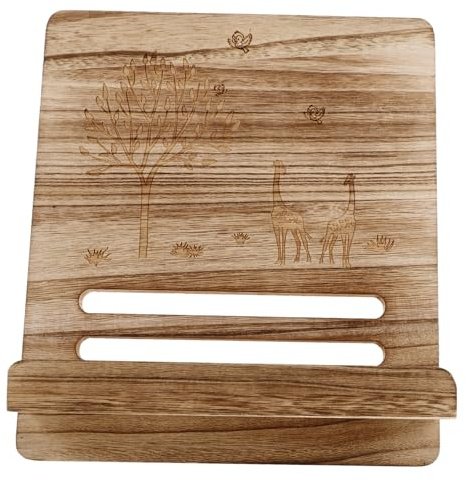 SHOWERORO Faltbarer Holz-leseständer Für Musiknoten Tragbarer Musiknotenhalter Für Desktop Für Kochbücher Rezepthefte Und Lehrbücher Ergonomisch Natürliche Holzfarbe