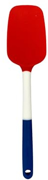 Mastrad – Spatule Cuillère En Silicone – Anti-Rayures & Hygiène Monobloc - Préparation Cuisson Mélanger – Résiste Jusqu’à 300 °C – Édition Drapeau Français