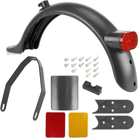 Alleshelfer Elektroroller Hinterer Kotflügel, Hinteres Schutzblech, Schutzbleche Electric Scooter, Mudguard, Elektroroller-Kotflügel mit Hook und Rücklicht