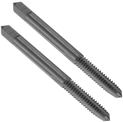 QUARKZMAN 2Pz Maschi Per Filettatura Diritto 10-24 UNC 2B HSS6542 | Utensili Filettatura Macchina Fresatura, Rivestimento Nitruro Nero