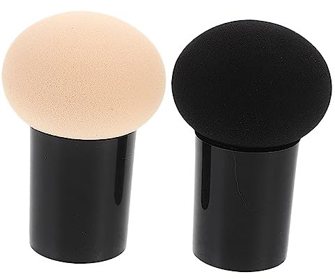 Happyyami Cosmetic Puff and Makeup Pad 2pcs Small Soft Sponge Dual-use for Wet and Dry Application, Convenient Cosmetic Accessories for Women’s Face Foundation and Blush Makeup