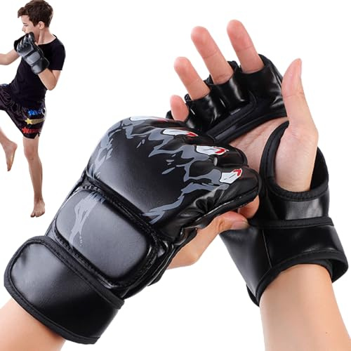 Gants De Boxe, Gants De Boxe Pour Femmes, Gants De Combat, Demi-doigt Gants De Pour La Formation Des Gants De Pour Les Débutants Gants De Pour Les Sacs Lourds Gants De Pour Le